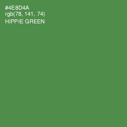 #4E8D4A - Hippie Green Color Image