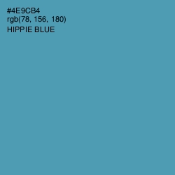 #4E9CB4 - Hippie Blue Color Image