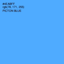 #4EABFF - Picton Blue Color Image