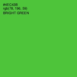 #4EC43B - Bright Green Color Image