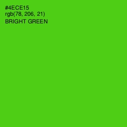#4ECE15 - Bright Green Color Image