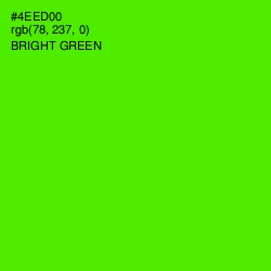 #4EED00 - Bright Green Color Image