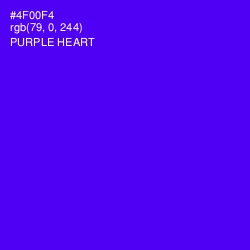 #4F00F4 - Purple Heart Color Image