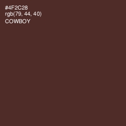 #4F2C28 - Cowboy Color Image