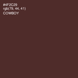 #4F2C29 - Cowboy Color Image