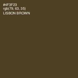 #4F3F23 - Lisbon Brown Color Image