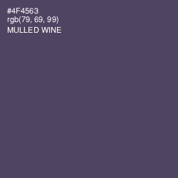 #4F4563 - Mulled Wine Color Image