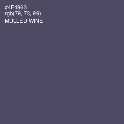 #4F4963 - Mulled Wine Color Image