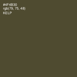 #4F4B30 - Kelp Color Image