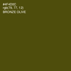 #4F4D0C - Bronze Olive Color Image