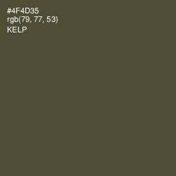 #4F4D35 - Kelp Color Image