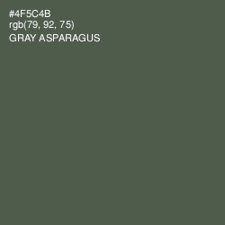 #4F5C4B - Gray Asparagus Color Image