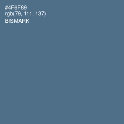 #4F6F89 - Bismark Color Image