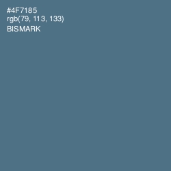 #4F7185 - Bismark Color Image