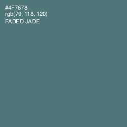 #4F7678 - Faded Jade Color Image