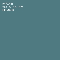 #4F7A81 - Bismark Color Image
