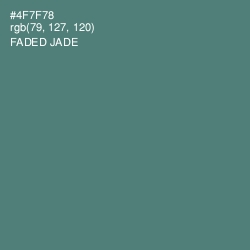 #4F7F78 - Faded Jade Color Image