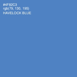 #4F82C3 - Havelock Blue Color Image
