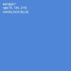 #4F86D7 - Havelock Blue Color Image