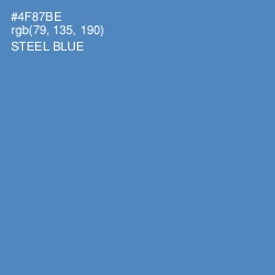 #4F87BE - Steel Blue Color Image