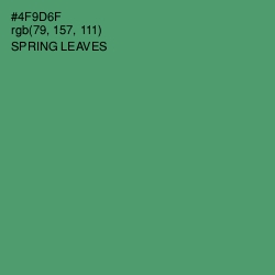 #4F9D6F - Spring Leaves Color Image