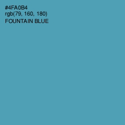 #4FA0B4 - Fountain Blue Color Image