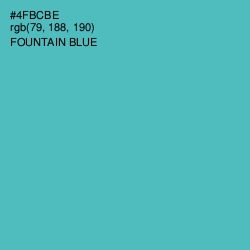 #4FBCBE - Fountain Blue Color Image