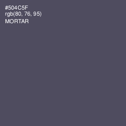#504C5F - Mortar Color Image