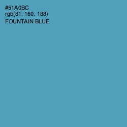 #51A0BC - Fountain Blue Color Image