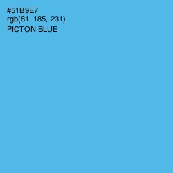 #51B9E7 - Picton Blue Color Image