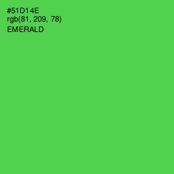 #51D14E - Emerald Color Image