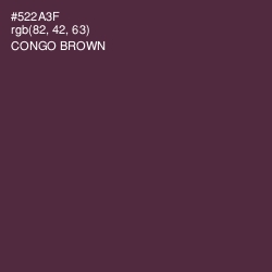 #522A3F - Congo Brown Color Image