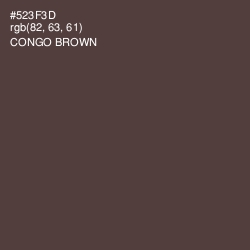 #523F3D - Congo Brown Color Image