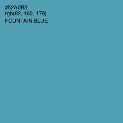 #52A0B3 - Fountain Blue Color Image