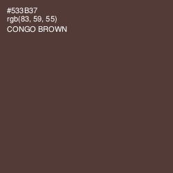 #533B37 - Congo Brown Color Image