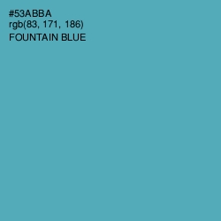 #53ABBA - Fountain Blue Color Image