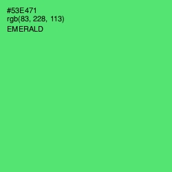 #53E471 - Emerald Color Image