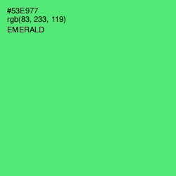 #53E977 - Emerald Color Image