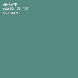 #548A7F - Viridian Color Image
