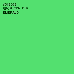 #54E06E - Emerald Color Image
