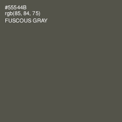 #55544B - Fuscous Gray Color Image