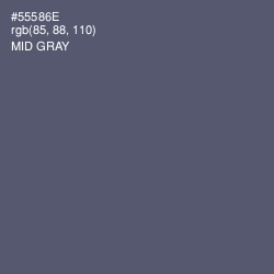 #55586E - Mid Gray Color Image