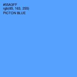 #55A3FF - Picton Blue Color Image