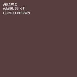 #563F3D - Congo Brown Color Image