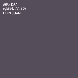#564D5A - Don Juan Color Image