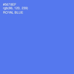 #5678EF - Royal Blue Color Image