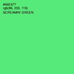 #56E977 - Screamin' Green Color Image