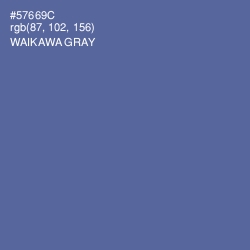 #57669C - Waikawa Gray Color Image