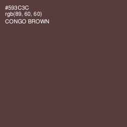 #593C3C - Congo Brown Color Image
