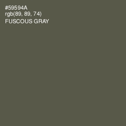 #59594A - Fuscous Gray Color Image